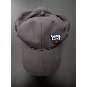 Sam Adams Baseball Hat Cap Strapback Black OSFM Beer Promo
